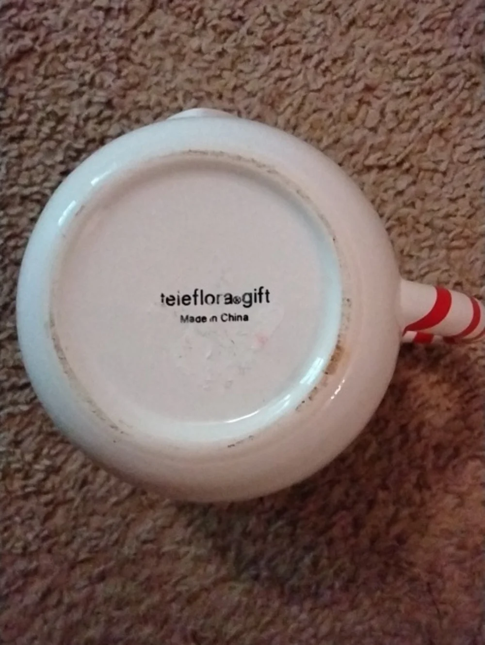 Teleflora White Bear Holiday Mug with Red Scarf Handle - Cozy Seasonal Drinkware